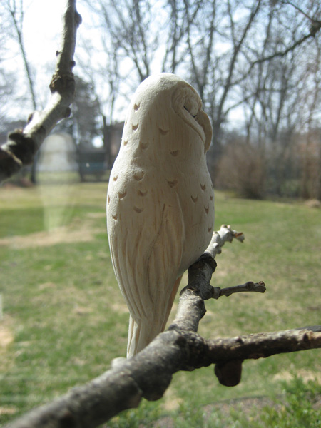 owl balsa wood sculpture