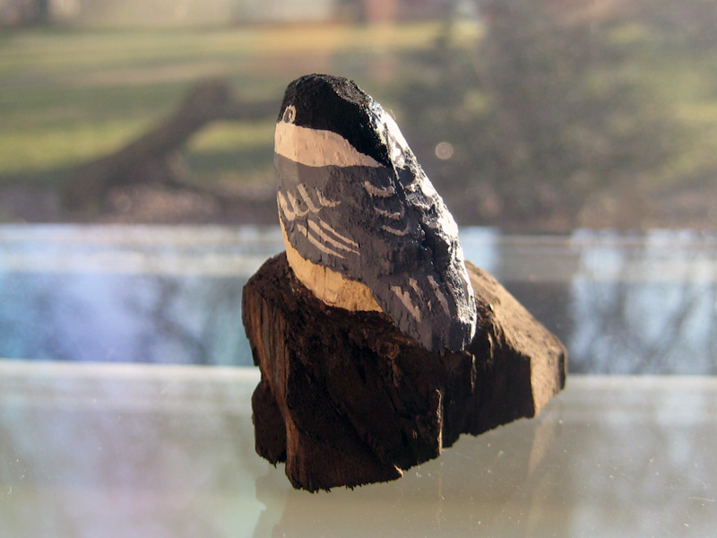 chickadee balsa wood sculpture