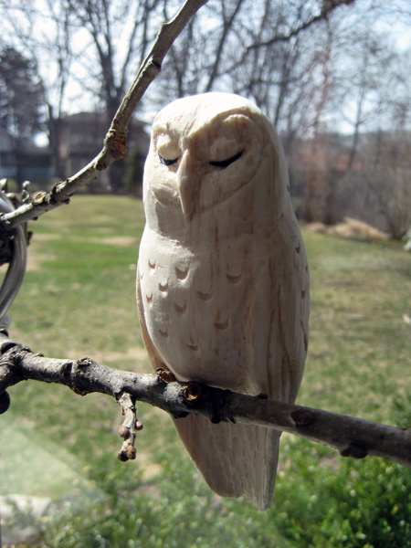 owl balsa wood sculpture