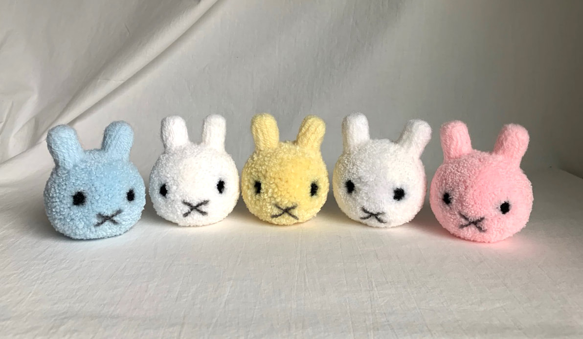 Pom Bunny Sculptures
